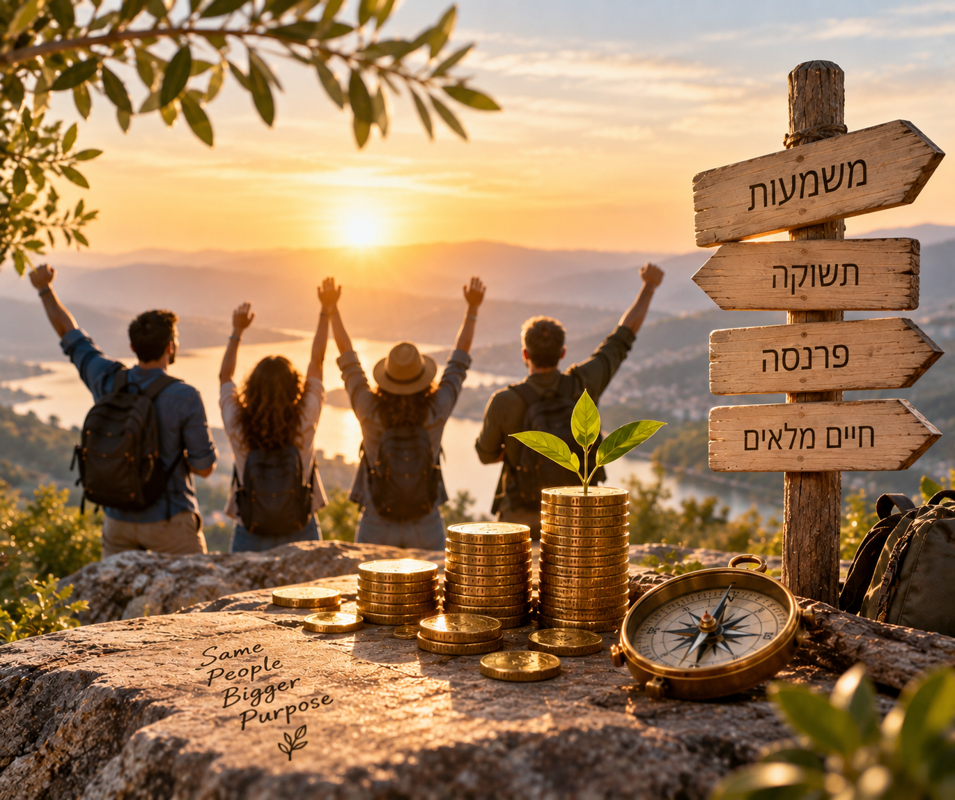 שלטי משמעות, תשוקה ופרנסה לצד אנשים ומטבעות